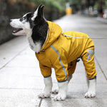 Dog Raincoat Waterproof Jacket with Hood & Reflective Straps – Lightweight Pet Raincoat for Small & Medium Dogs
