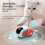 Remote Control Interactive Cat Car Toy – USB Rechargeable Smart Self-Moving Chasing Toy with Obstacle Avoidance