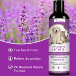 Pet Shampoo with Lavender Oil – Gentle Hair & Skin Care for Dogs & Cats, Flea-Reducing, Cleansing & Deodorizing Wash