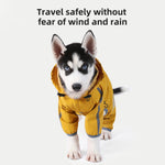 Dog Raincoat Waterproof Jacket with Hood & Reflective Straps – Lightweight Pet Raincoat for Small & Medium Dogs