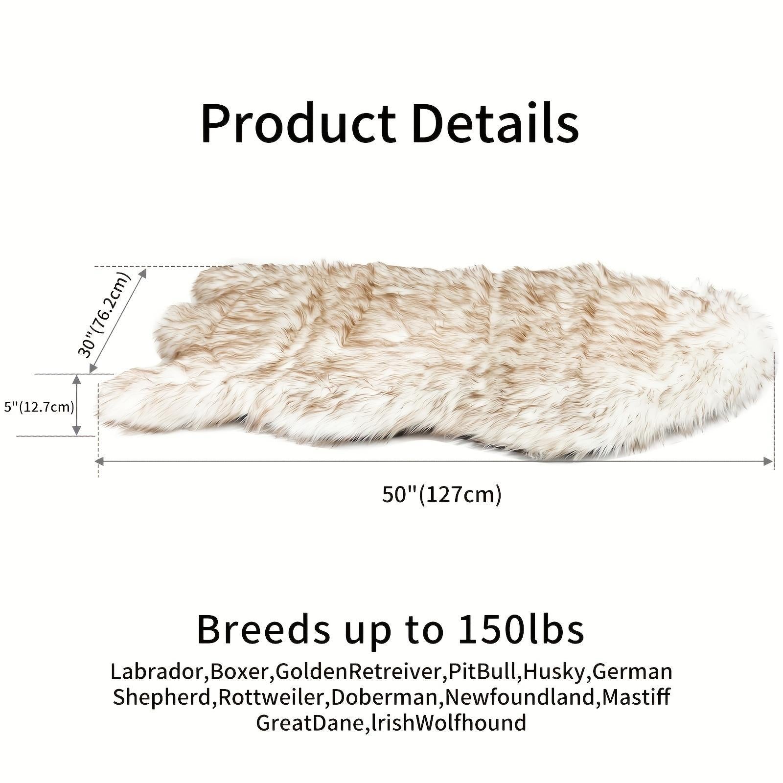 Luxury Faux Fur Memory Foam Dog Bed – 5 Inch Thick Super Soft Pet Bed with Removable Cover for Small to Large Dogs