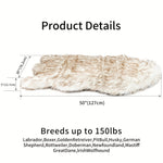 Luxury Faux Fur Memory Foam Dog Bed – 5 Inch Thick Super Soft Pet Bed with Removable Cover for Small to Large Dogs