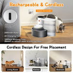Smart 3L Automatic Pet Water Fountain – Cordless Rechargeable Cat & Dog Water Dispenser with Adjustable Volume & Timer