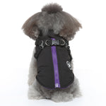 Chest Strap Jacket Cotton-Padded Coat for Dogs – Warm Winter Pet Clothing, Adjustable Harness Style Coat XS-2XL