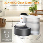 Smart 3L Automatic Pet Water Fountain – Cordless Rechargeable Cat & Dog Water Dispenser with Adjustable Volume & Timer