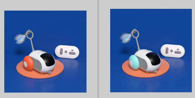 Remote Control Interactive Cat Car Toy – USB Rechargeable Smart Self-Moving Chasing Toy with Obstacle Avoidance