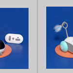 Remote Control Interactive Cat Car Toy – USB Rechargeable Smart Self-Moving Chasing Toy with Obstacle Avoidance