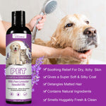 Pet Shampoo with Lavender Oil – Gentle Hair & Skin Care for Dogs & Cats, Flea-Reducing, Cleansing & Deodorizing Wash