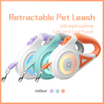 Dog Leash Retractable with Collar & Spotlight – Automatic Pet Traction Rope for Small & Medium Dogs, Adjustable Length
